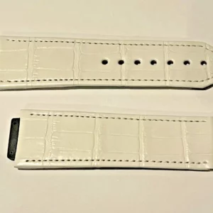 Genuine white alligator Hublot strap /Authentique bracelet Hublot Alligator