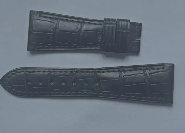 Genuine black alligator strap from the Office Panerai brand diameter 27 mm/Cuir