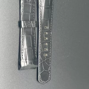 Bracelet croco noir Corum admiralcup25X21 pour boucle déployante Réf 0480/00326