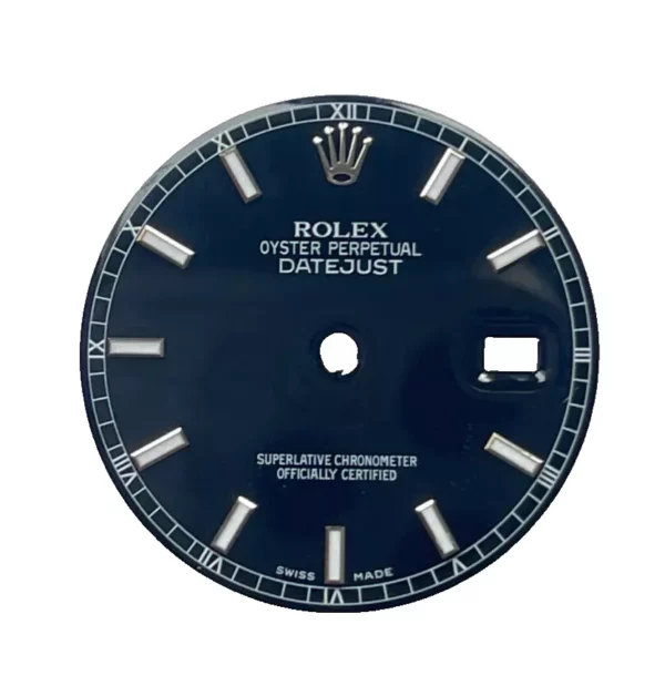 Genuine ROLEX Datejust dial black, 28mm / Cadran ROLEX Datejust noir, 28mm
