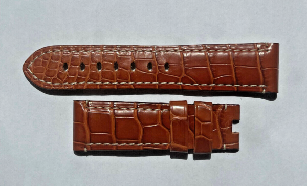 Authentic Panerai brown alligator strap 22 mm in diameter