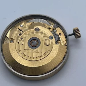 Genuine Bulgari automatic movement, Eta 2824-2 / Date 3H, with hour hands.