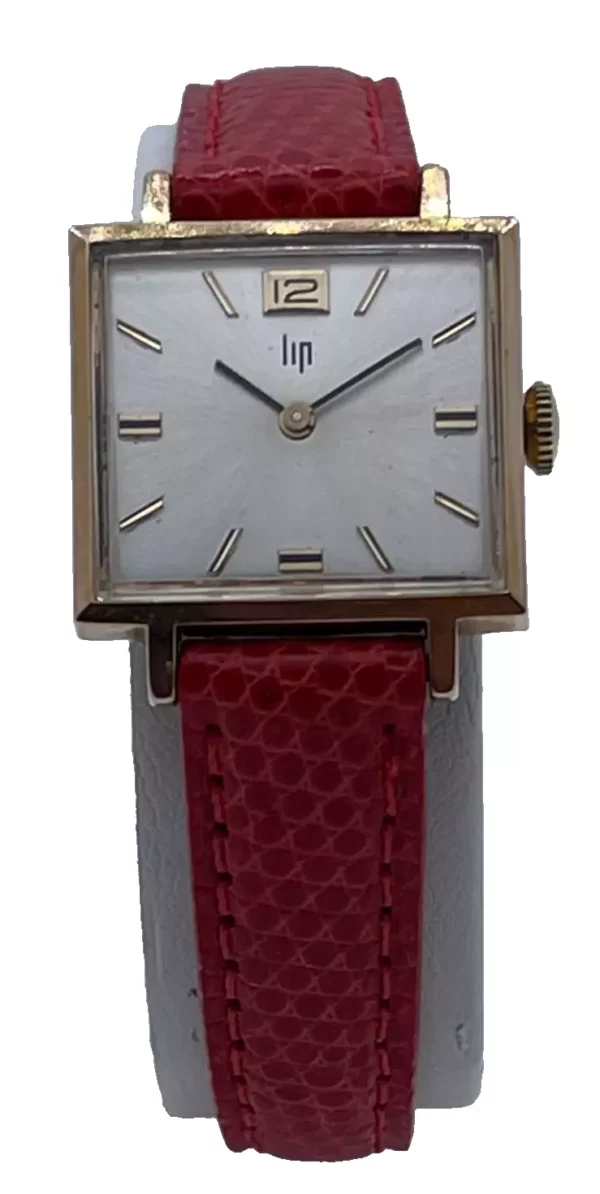 Women's watch brand LIP vintage gold plated leather / Montre Tissot Vintage