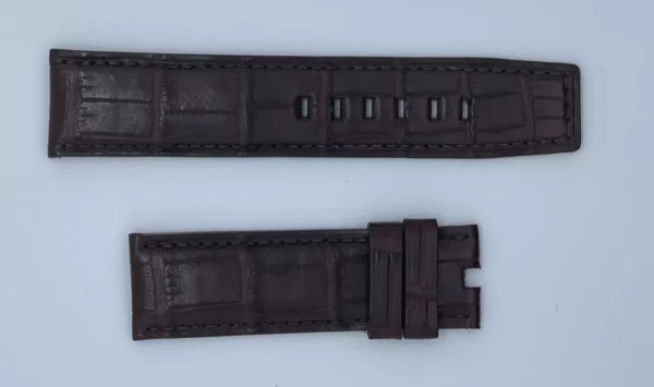 Genuine brown Chronographe Suisse Cie croco strap 23x22m