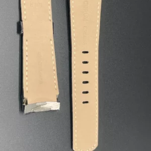 Bracelet croco noir Corum admiralcup25X21 pour boucle déployante Réf 0480/00326