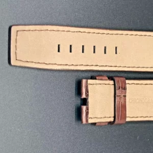 Genuine brown Chronographe Suisse Cie croco strap 23x22m