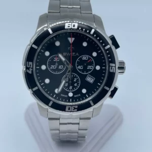 Swiza chrono watch WAT.0463.1002/Montre Swiza chrono acier/acier WAT.0463.1002