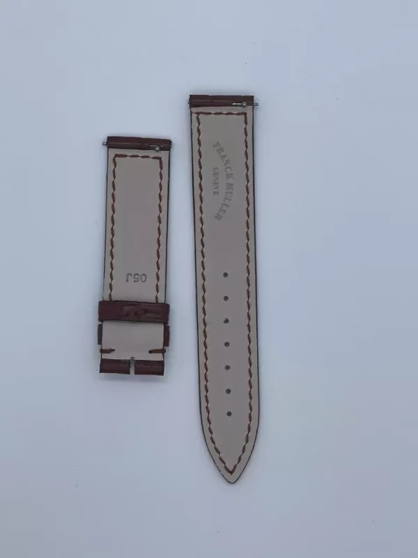FranckMuller brown strap/Bracelet Franck Muller croco marron 16x16mm avec pompes